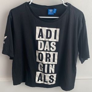 Adidas Black Originals Cropped Logo Top